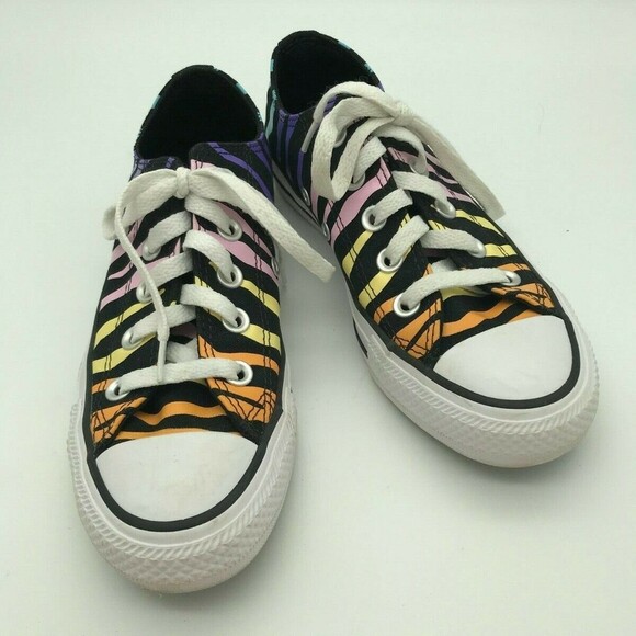 Converse Chuck Taylor All Star Rainbow Zebra OX Low Top Sneakers Women's Size 5 - Picture 8 of 12